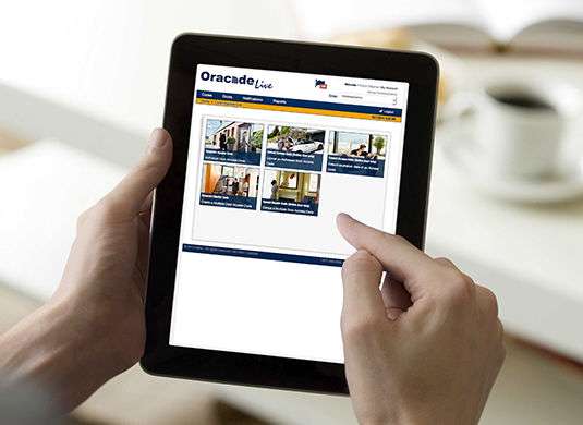 Oracode Live Software on a tablet